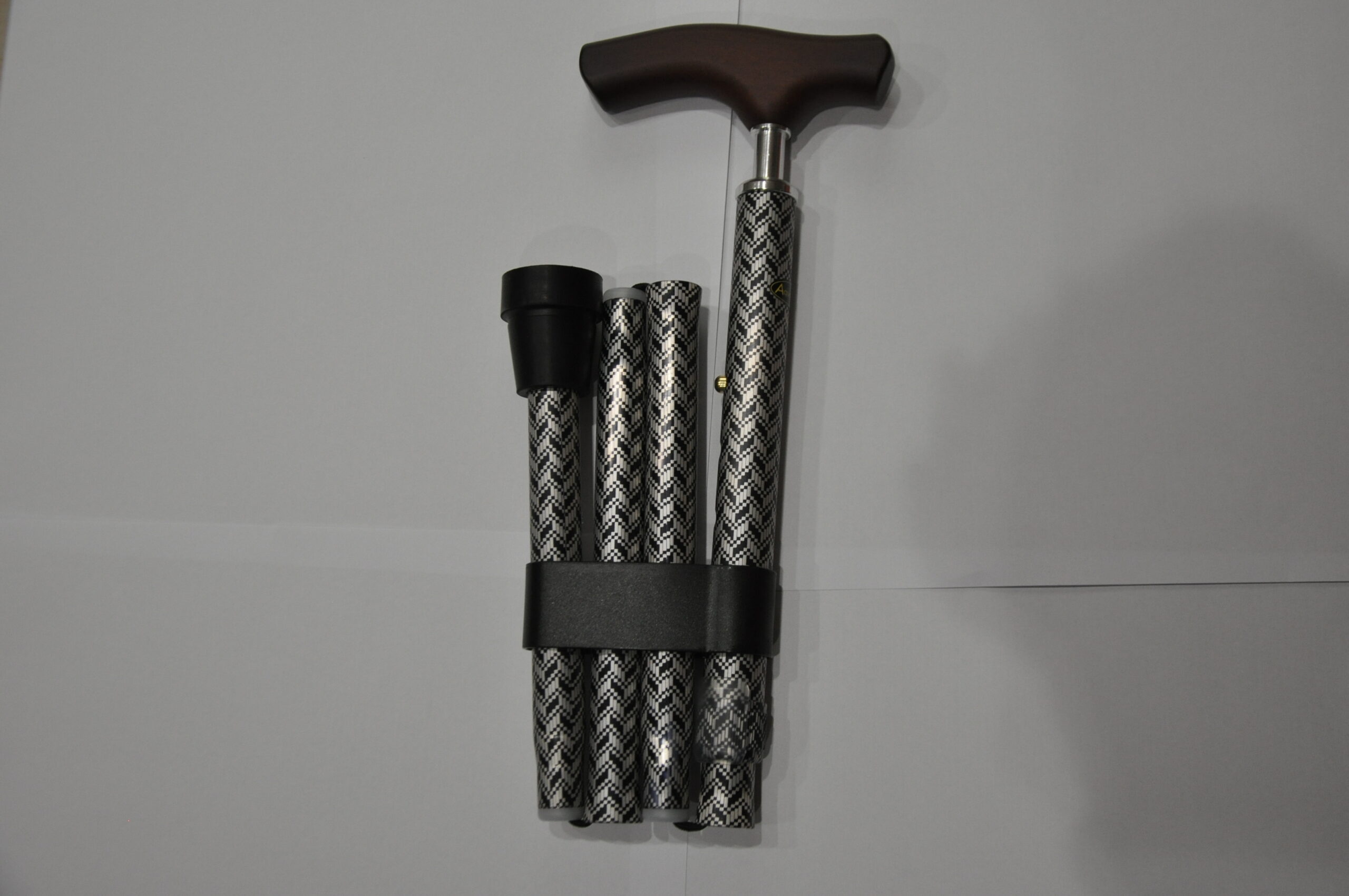 Canne réglable et pliable alu noir et gris Aquaromat