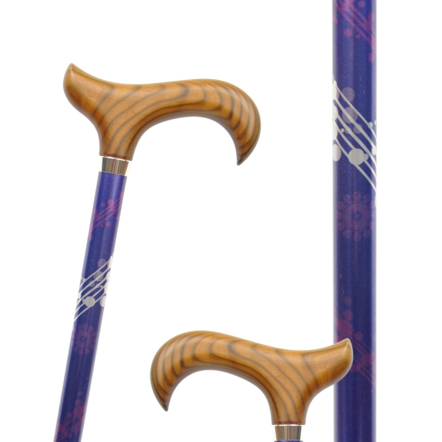 canne de marche réglable alu violet