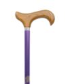 canne réglable aluminium violet motif fleurs