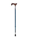 canne de marche en aluminium bleu motifs fleurs