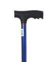 canne de marche réglable en alu bleu