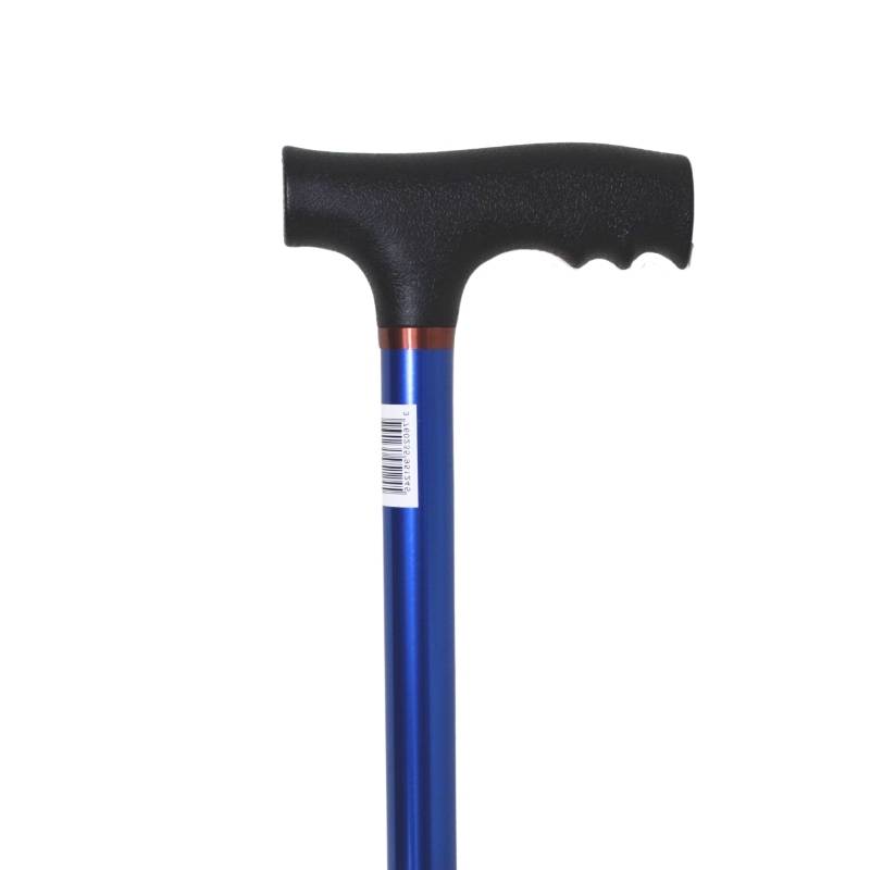 canne de marche réglable en alu bleu