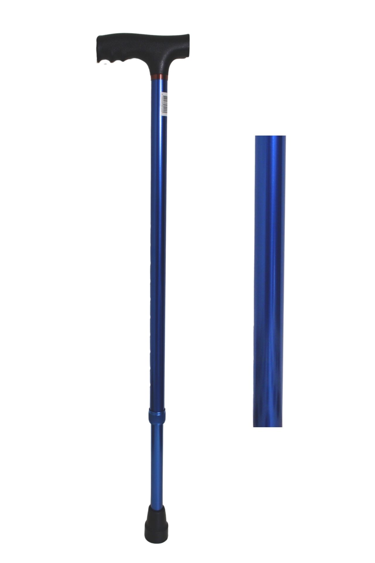 Canne en aluminium bleu, 10 positions de réglage possibles