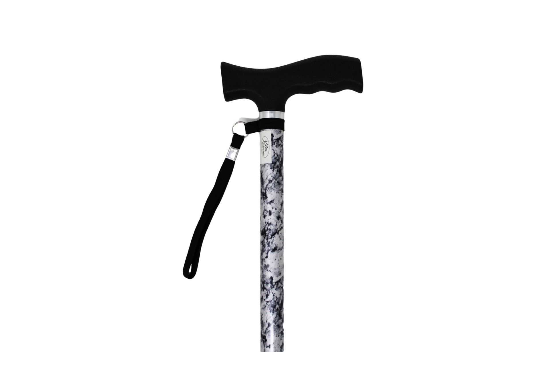 Canne d'aide à la marche réglable en aluminium avec effet marbre