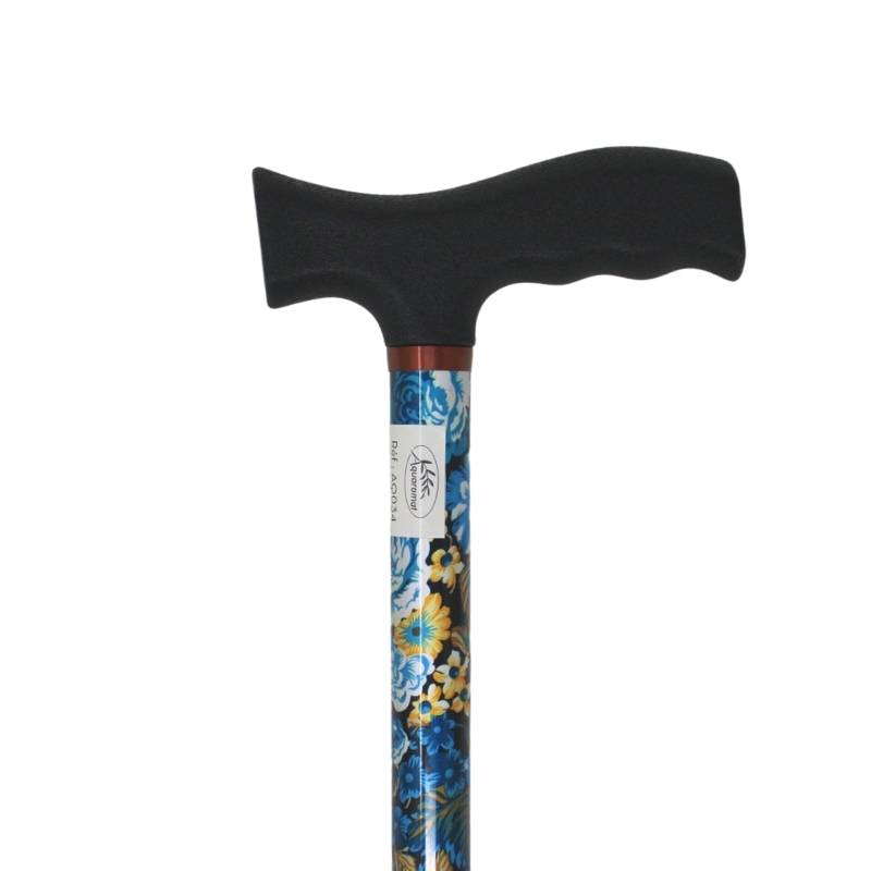 canne de marche aquaromat réglable en alu motifs fleurs