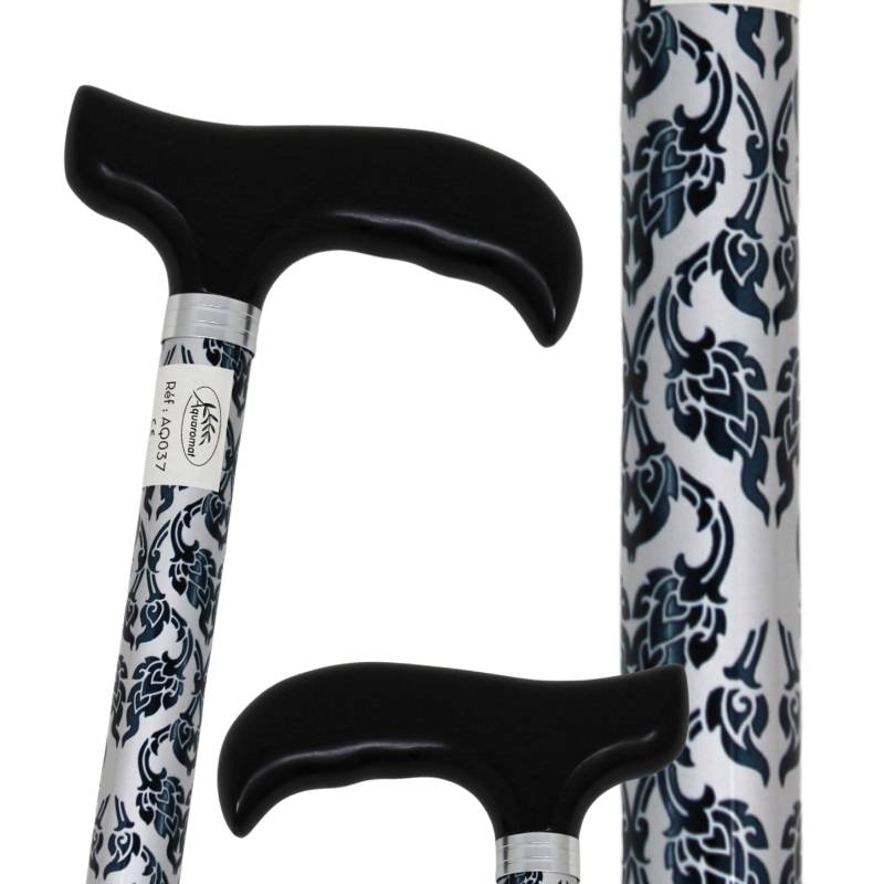 canne d'aide à la marche en alu motif tribal