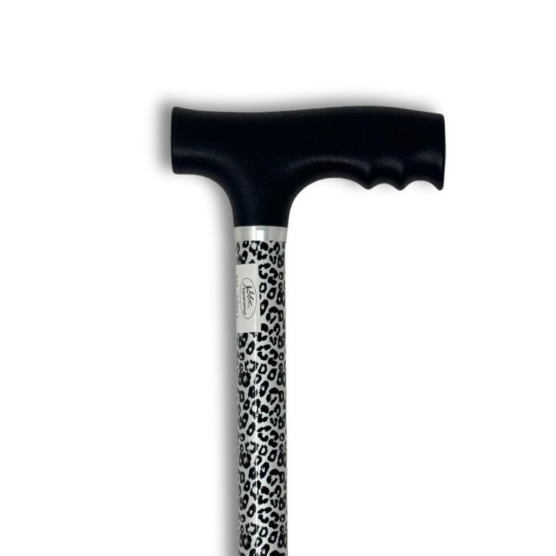 canne de marche motif léopard