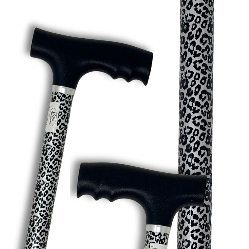 canne en aluminium réglable motif léopard