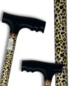 canne d'aide à la marche réglable motif guépard