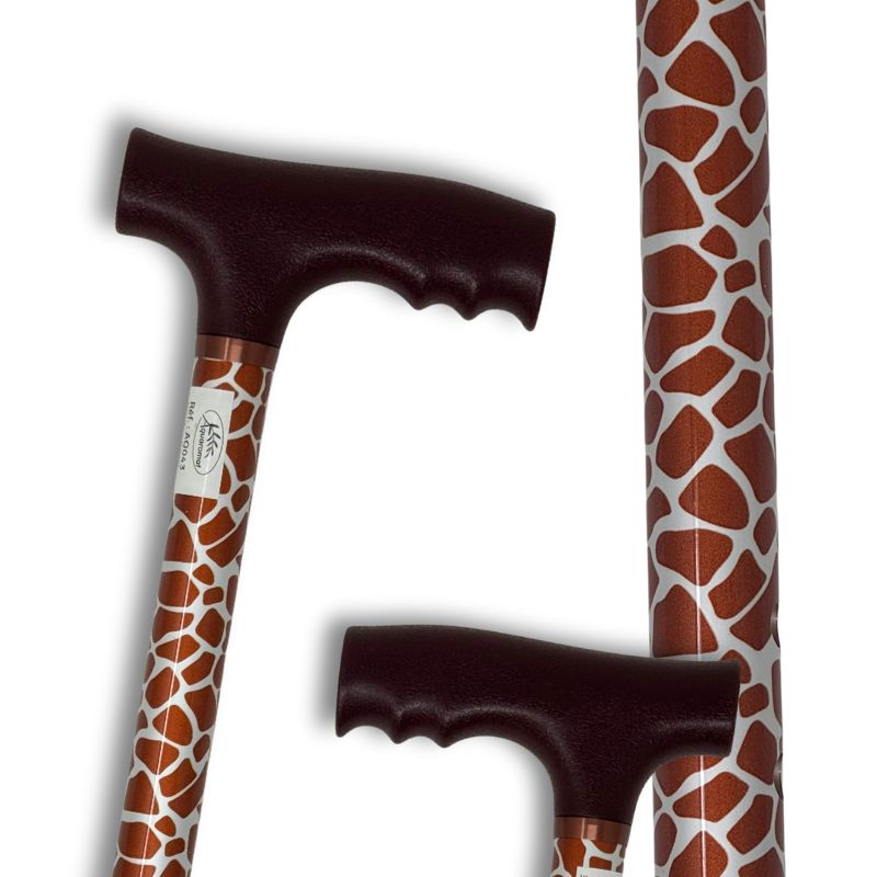 canne de marche motif girafe