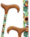 Canne de marche réglable en aluminium motif coloré