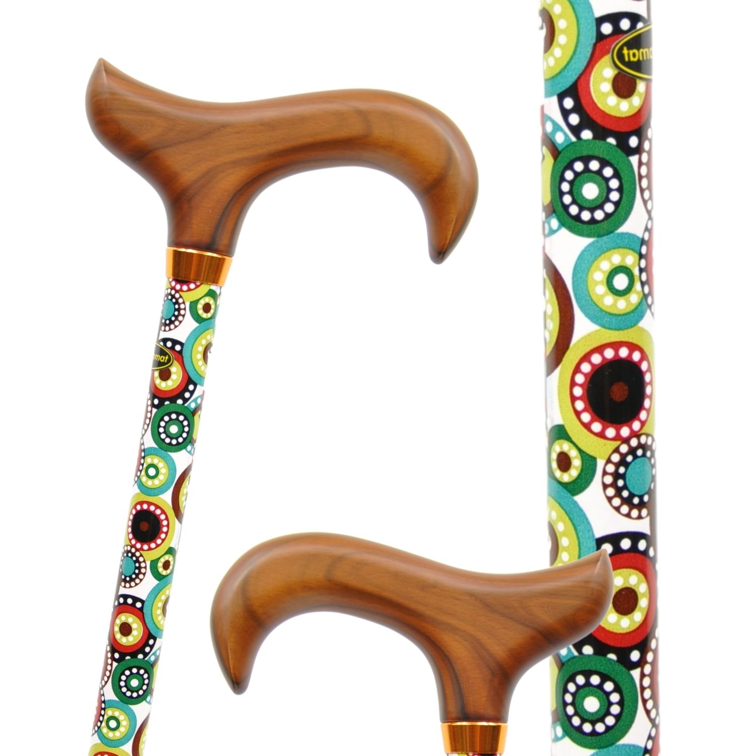 Canne de marche réglable en aluminium motif coloré