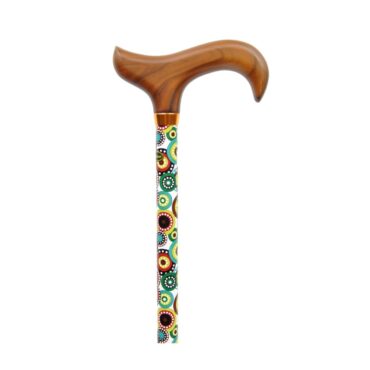 Canne de marche réglable en aluminium motif coloré