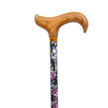 canne de marche réglable fleurie