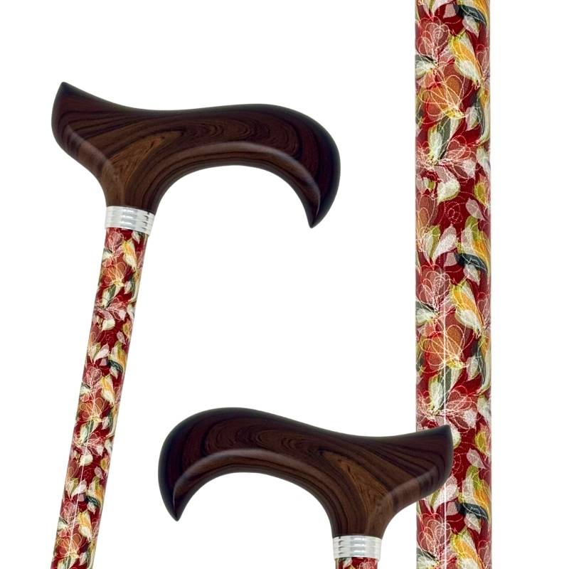 canne au motif pétales de fleurs