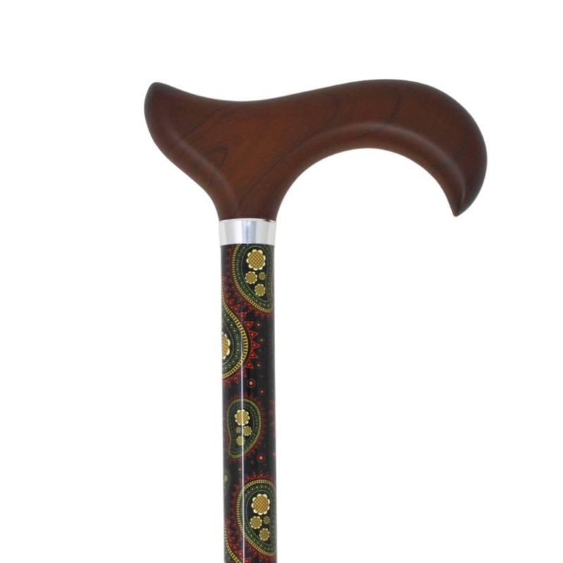 canne en alu réglable motif cachemire aq175