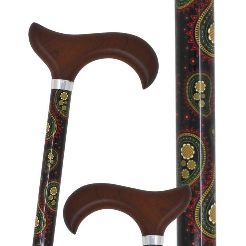 canne en alu réglable motif cachemire aq175