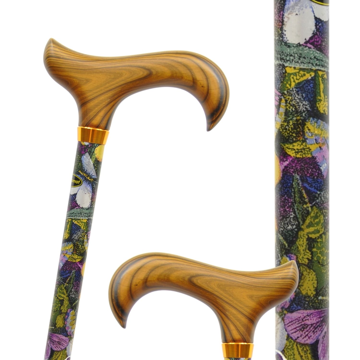 Canne réglable en alu motif papillons