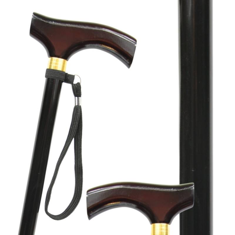 canne aquaromat réglable en alu noir avec dragonne aq364