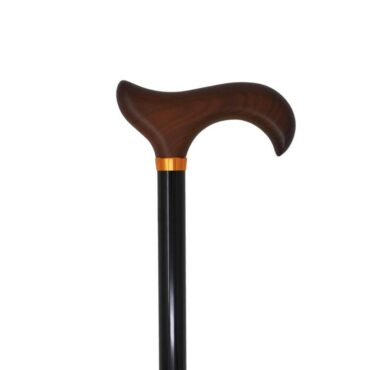 canne de marche sobre et élégante noire aq365