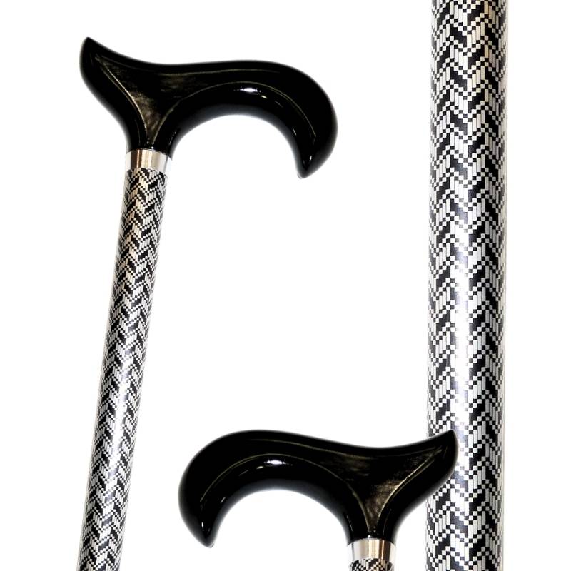 Canne réglable en alu motif pied de poule