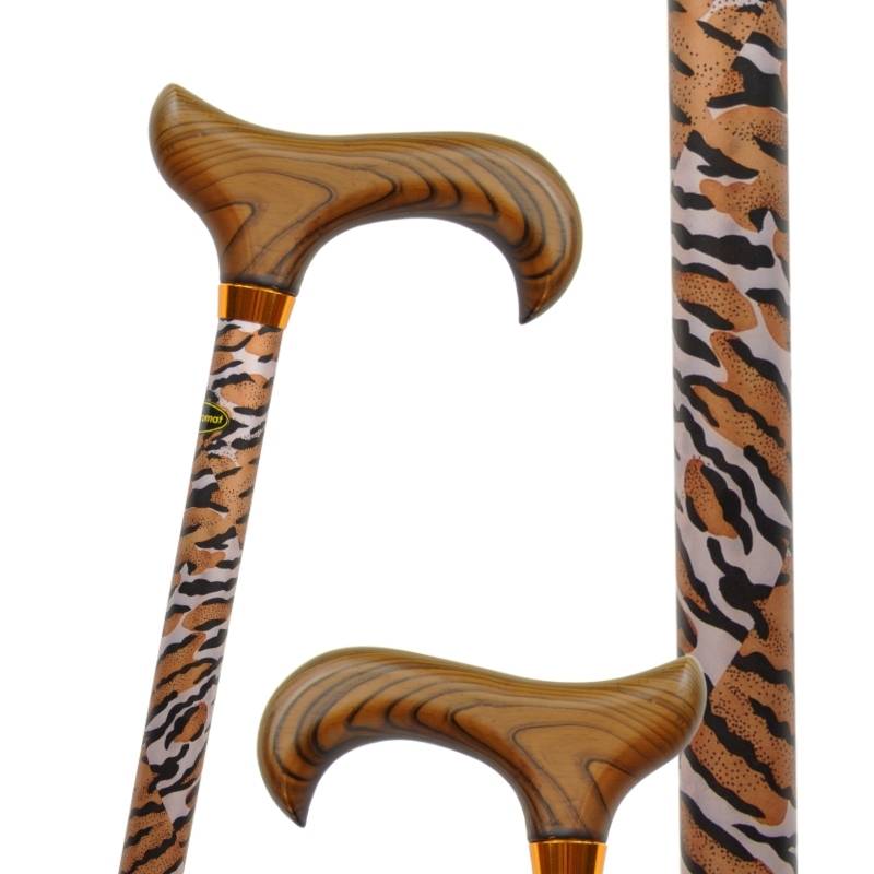 canne de marche réglable aquaromat motif tigré