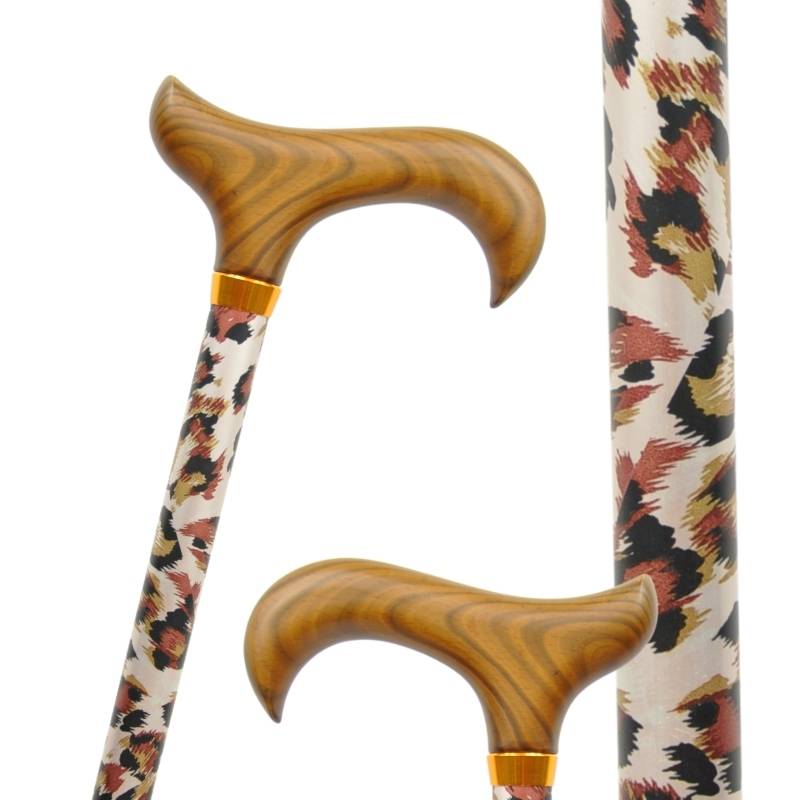 Canne de marche tendance motif léopard