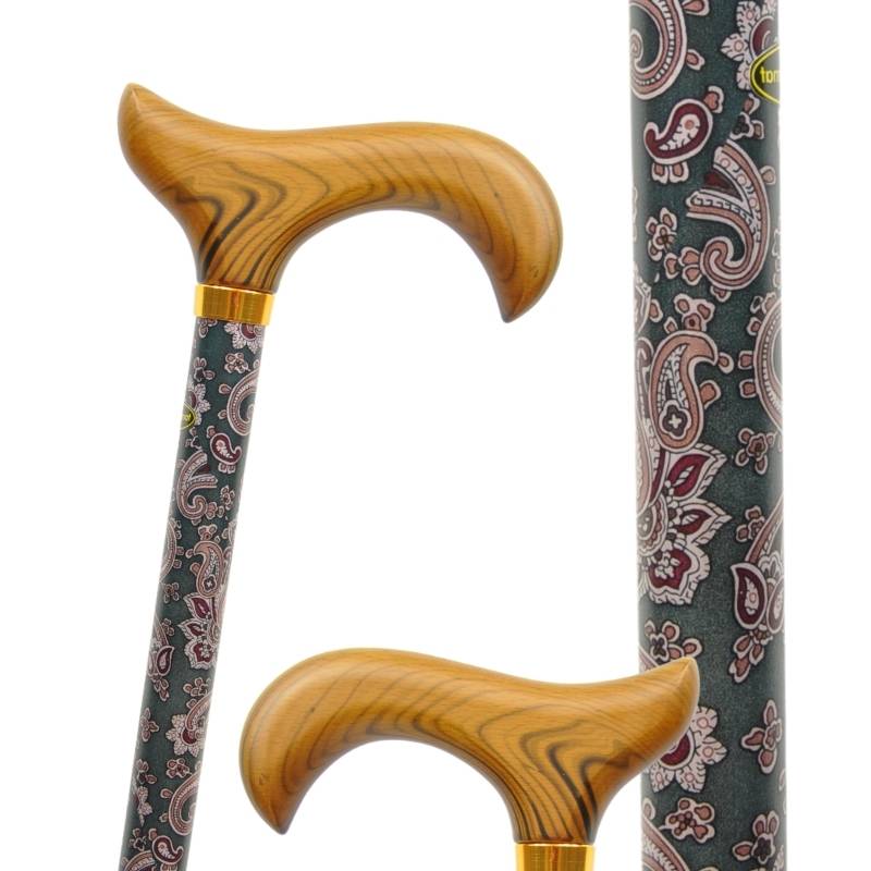 canne d'aide à la marche motif cachemire