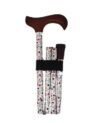 canne de marche pliante et réglable motif champêtre