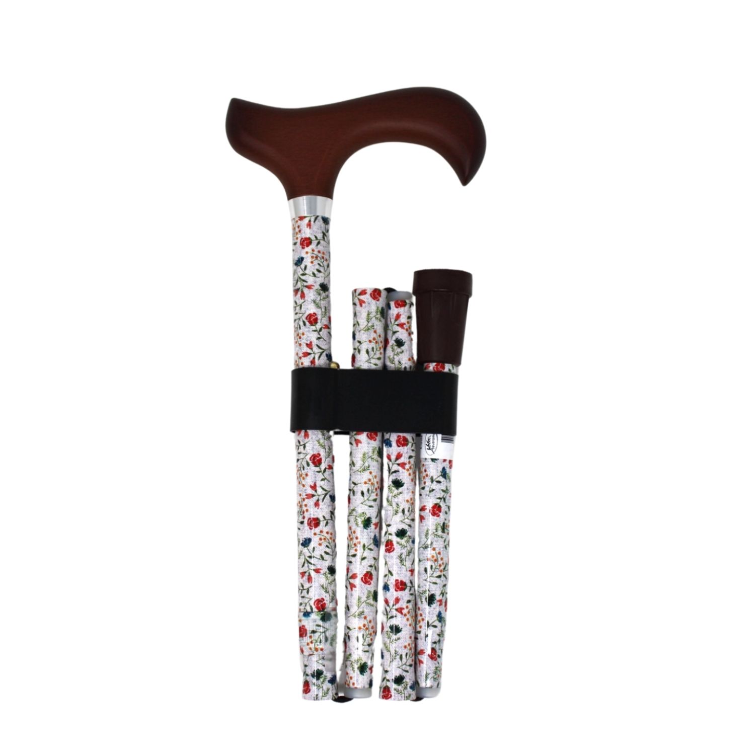 canne de marche pliante et réglable motif champêtre