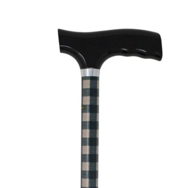 canne d'aide à la marche motif vichy