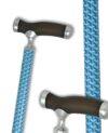 Canne réglable poignée gel silicone et motif 3D bleu