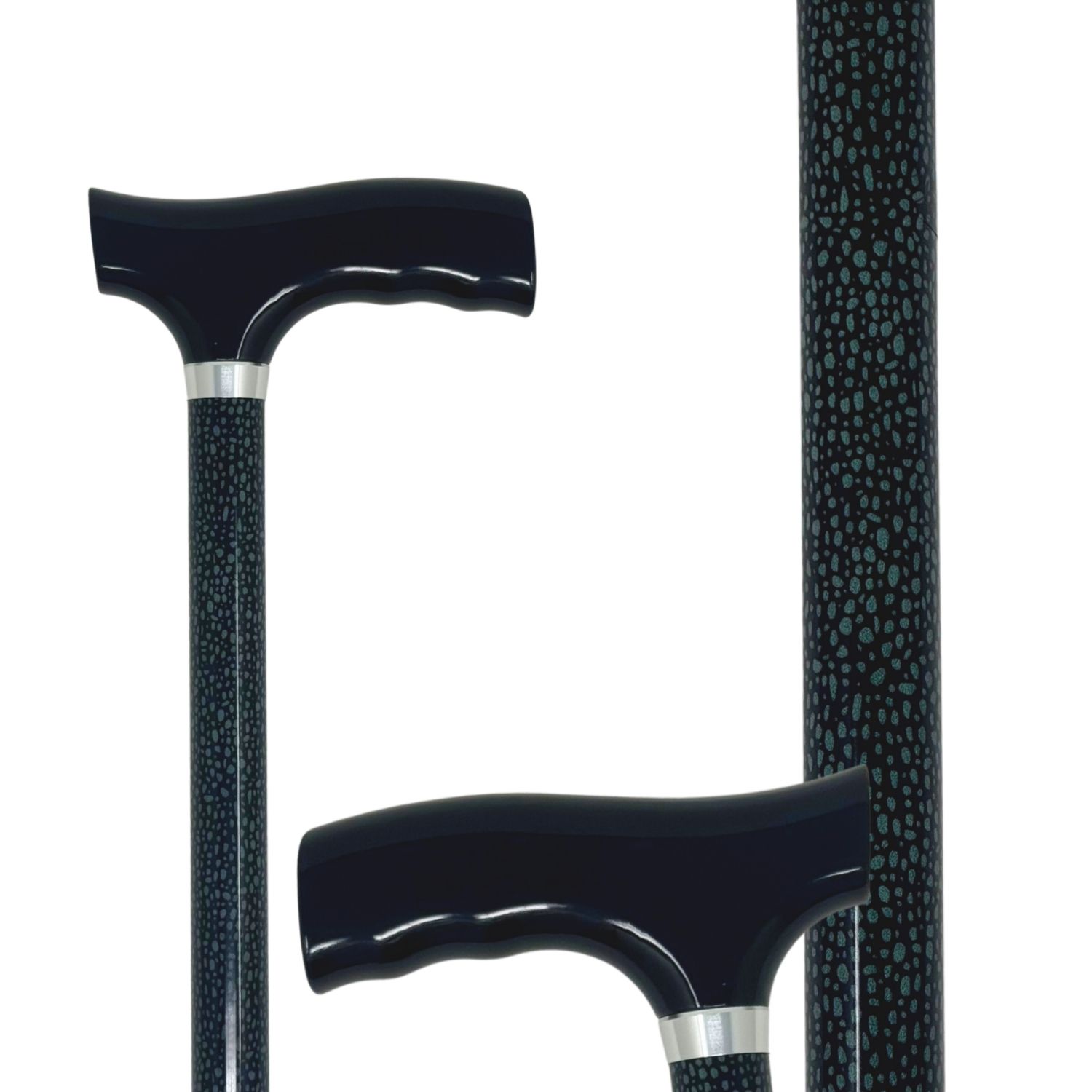 canne de marche réglable motif pois vert