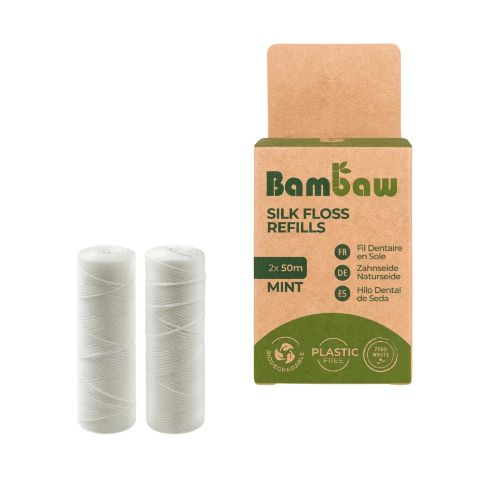 Fil dentaire en soie | Bambaw - Recharge 2x50m