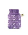 mini bouillotte coeurs violet