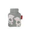 mini bouillotte maille petits pieds gris