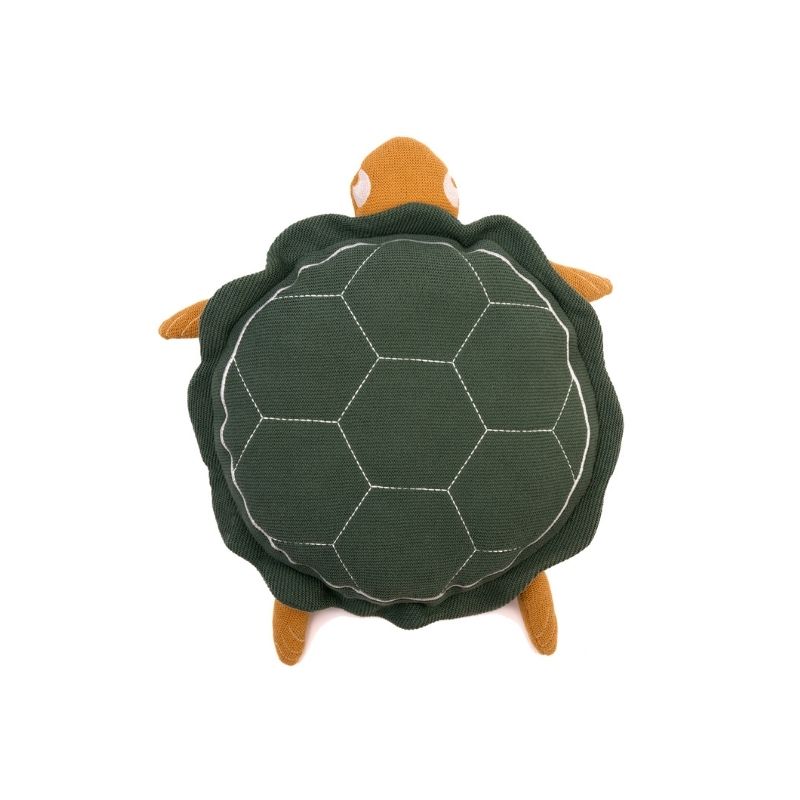 Réf23t0 - bouillotte peluche 2 en 1 tortue tricot en point mousse