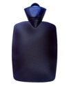 Réf28trb - bouillotte rainurée translucide thermoplastique bleue nuit