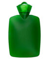 Réf28tvr - bouillotte rainurée translucide thermoplastique verte