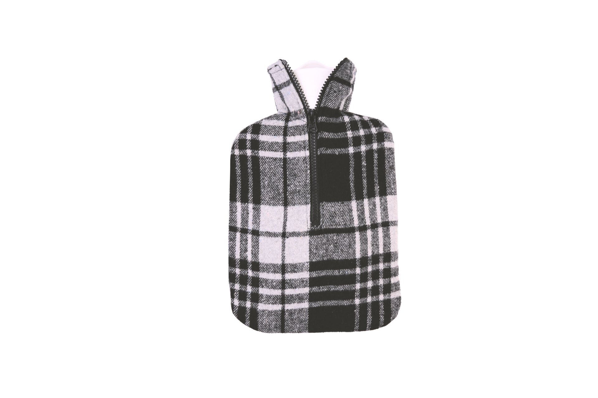 Réf38eg bouillotte flanelle écossais grise
