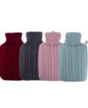 Bouillotte housse tricotée motif torsadé 1,8L - Hugo Frosch