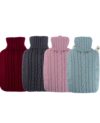 Bouillotte housse tricotée motif torsadé 1,8L - Hugo Frosch
