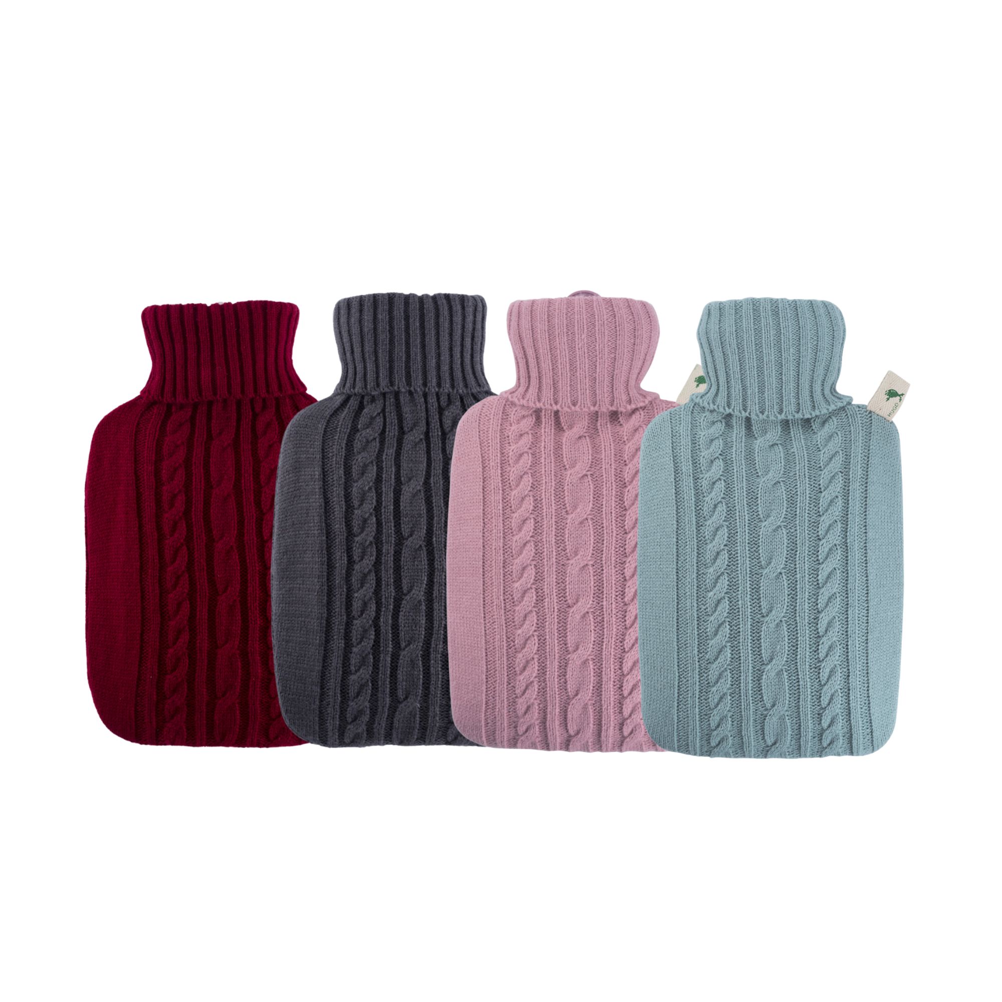 Bouillotte housse tricotée motif torsadé 1,8L - Hugo Frosch