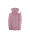 Bouillotte housse tricotée motif torsadé 1,8L - Hugo Frosch - rose