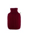 Bouillotte housse tricotée motif torsadé 1,8L - Hugo Frosch - bordeaux