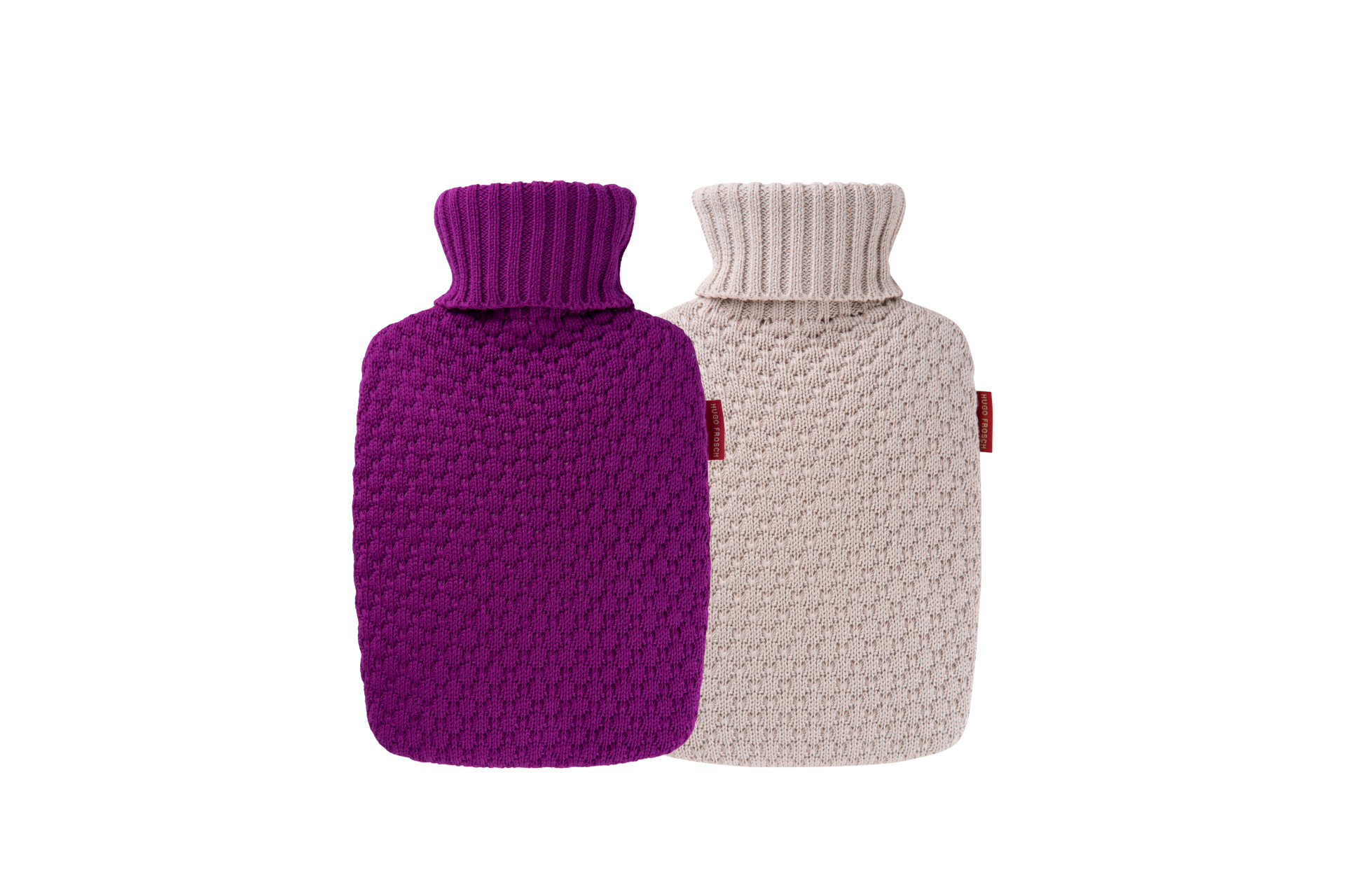 Réf48s-48b bouillotte housse tricotée bio