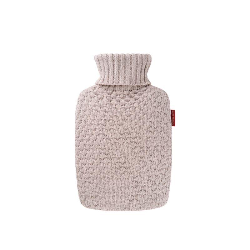 bouillotte housse tricotée bio sable