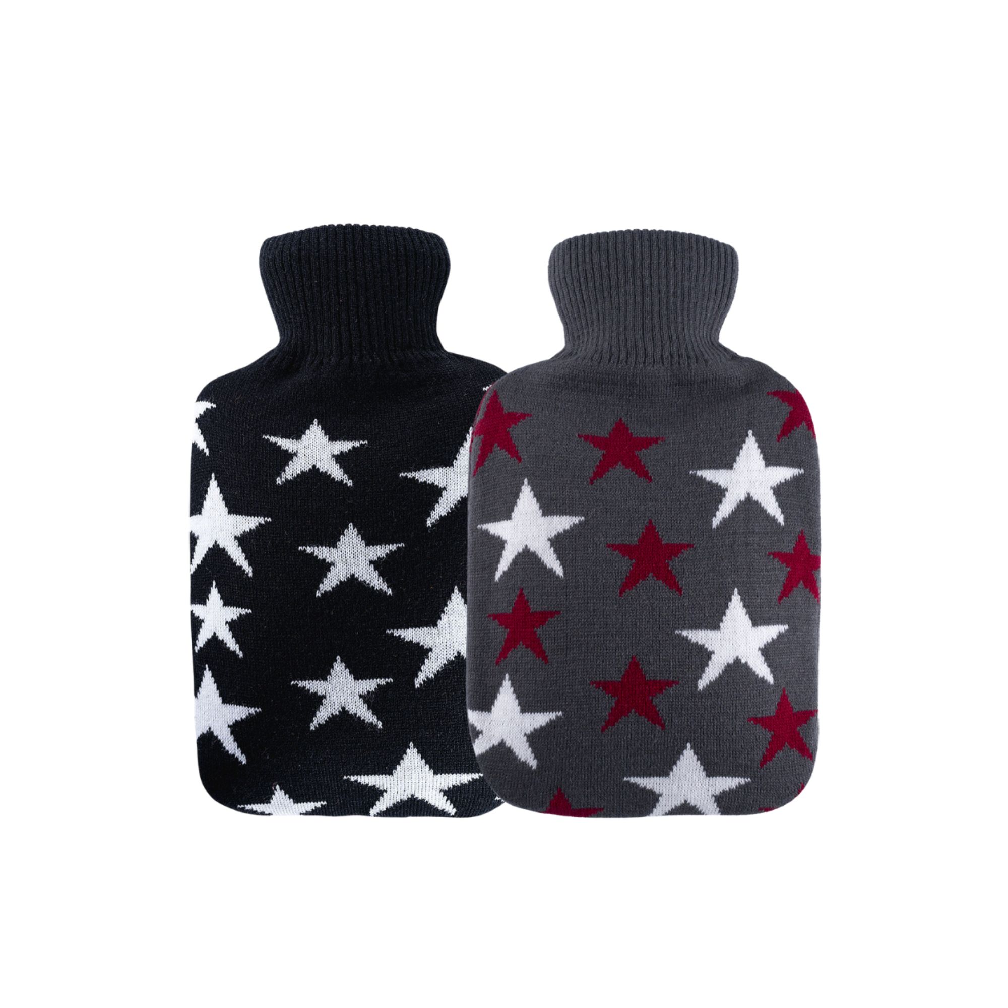 Réf54EG-54EN bouillotte éco housse tricotée étoiles
