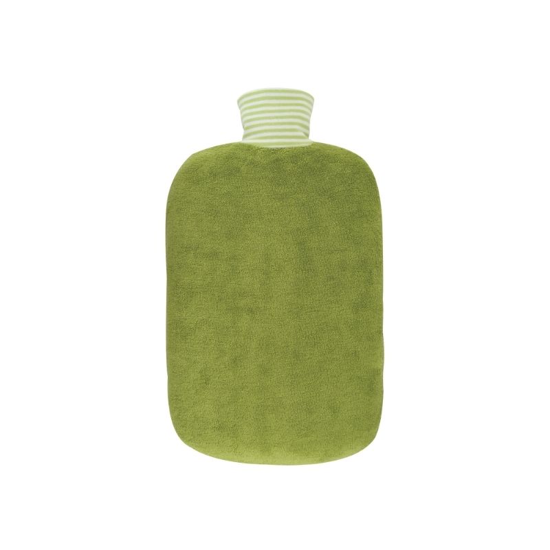 bouillotte confort effet serviette coton bio vert