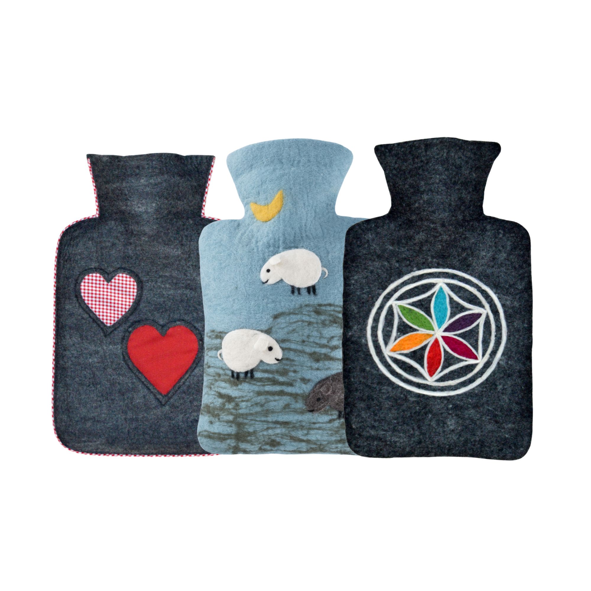 Bouillotte 100% mérinos fabriquée à la main 1,8L - Hugo Frosch